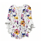 Elegante blouse met V-hals en gerimpelde mouwe