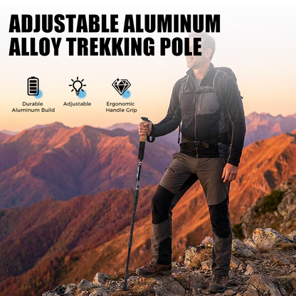💥Tijdelijke Korting🏔️🦯Telescopische Trekking Stok met Ergonomische Handgreep | Compact & Lichtgewicht💪