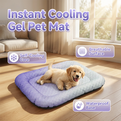 🐶🐱❄️Koelmat met gel voor huisdieren, verkoelend kussen voor de zomerhitte, ademend, niet-giftig, koel slaapmatje voor honden en katten