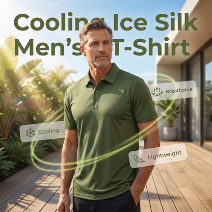 Heren Zomer Ademend Gekraagd T-Shirt