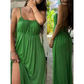 👗 LIMITED-TIME 50% OFF! ✨ Women's Drawstring Spaghetti Strap Dress – Loose Fit, Breathable, Vacation Ready 🌸
