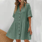 ✨ UITVERKOOP! Midi-jurk met overhemdkraag en knoopje