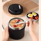 Vacuümgeïsoleerde voedselcontainer met opvouwbare lepel