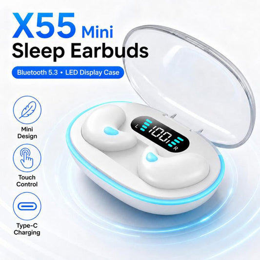 💥【LIMITED TIME 50% OFF】🔥 Ultradunne Slaapoordop voor Zijslapers | BT 5.3 Stabiel | Smart LED Batterijdisplay | Ruisonderdrukking Bellen | Zweetbestendig | 6 Kleuren