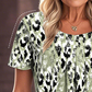 💥【LIMITED TIME 50% OFF】🔥 Oversized Ronde Hals Print Top | Relaxte Pasvorm | Kreukvrij & Ademend | Uniek Artistiek Patroon | Groen/Paars/Blauw S-3XL
