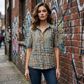 Casual damesblouse met kraag en losse pasvorm voor de zomer