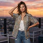Casual damesblouse met kraag en losse pasvorm voor de zomer