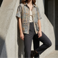 Casual damesblouse met kraag en losse pasvorm voor de zomer