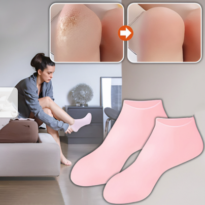 🧦 50% korting op silicone gel vochtsokken – herstellen droge, gebarsten voeten in slechts 20 minuten.