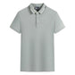 Heren T-shirt met contrasterende kraag en bedrukte revers