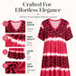 Midi-jurk met V-hals en luipaardprint voor dames