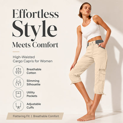 ✨ Nieuwe Trend 🔥 Dames Capri Cargo Broek – Moderne Look met Maximaal Comfort👖