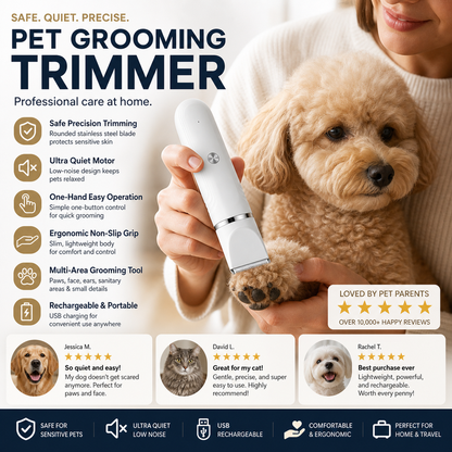 🐾 Geluidsarme elektrische trimmer voor huisdieren
