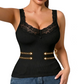 Nauwsluitende kanten tanktop voor dames met een maatje meer.