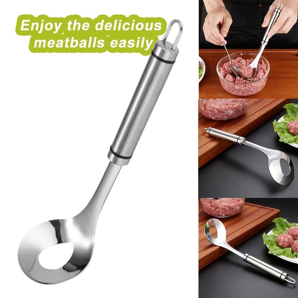 🎁 KJØP 1, FÅ 1 GRATIS – Kjøttbollemaker i rustfritt stål – glatt overflate – ergonomisk håndtak – for kjøttboller, fiskekaker og vegetarboller