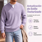 Gelaagd comfortabel T-shirt met honingraatstructuur