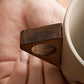 ☕ Håndlaget kaffekrus i keramikk – trehåndtak, matt glasur, 180ml. Unikt og rustikt!