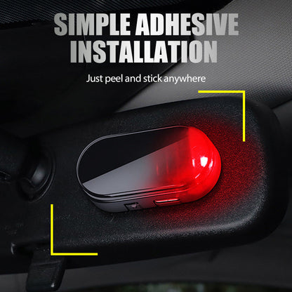 🚗🔴Zonne-energie Aangedreven Auto Anti-Diefstal Waarschuwingslicht