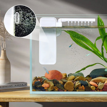 🔥 50% KORTING🐠 3-in-1 Compacte Aquariumfilter – Filtert, Circuleert & Belucht het Water