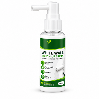 Dekk til veggskraper umiddelbart! Matt hvit utbedringsspray som ikke søler