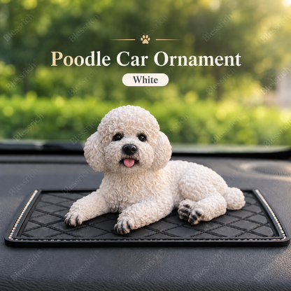 Puddel-bilpynt – Den søteste dekorasjonen til dashbordet ditt 🐶✨