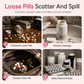 💊 360° roterende pilleboks – 4 rom, roterende lokk, avtakbar kjerne. Perfekt for reiser og daglig bruk! ✨🧳