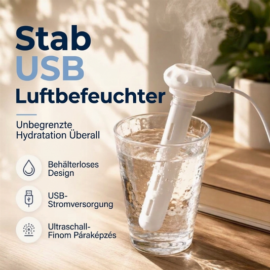 🔥50 % RABATT NÅ! 💨Kompakt USB-luftfukter, bærbar og stillegående for hjemmet ✨