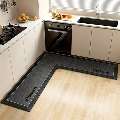💧 50 % RABATT I EN BEGRENSET PERIODE! ✨ Hurtigtørkende kjøkkenmatte – L-formet design i diatoméjord, absorberende og sklisikker 🍳
