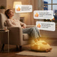 🦶 Varmefotvarmer i plysj – 3 sek oppvarming, 360° varme, avtakbart trekk. Holder føttene varme i timevis! ✨🔥