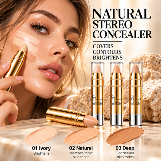 Naturlig sømløs concealer-stift – 3-i-1-skjul, lysn opp og form