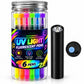 6-delers sett med UV-neon-markeringspenner