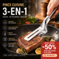 🍳🔥 3-in-1 roestvrijstalen keukentang, multifunctioneel voor steak, barbecue en koken