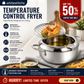 ⏳Tijdelijke aanbieding⏰Roestvrijstalen tempurapan – met thermometer, uitlekrek en diepe bodem ✨